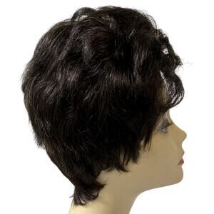 Human Hair Razor Pixie Wig Vivica A Fox H205V Black Pure Stretch Cap NWT